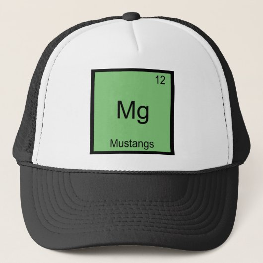 Mg - マスタング 楽しい元素 化学 シンボル Tシャツ キャップ (正面)