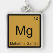 Mg – マハトマガンジー化学素おもしろい子シンボル キーホルダー (正面)