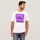 Mg - ミリグラム 楽しい化学元素シンボルTシャツ Tシャツ (正面フル)
