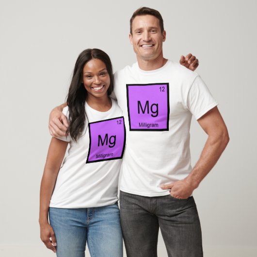 Mg - ミリグラム 楽しい化学元素シンボルTシャツ Tシャツ (ユニセックス)