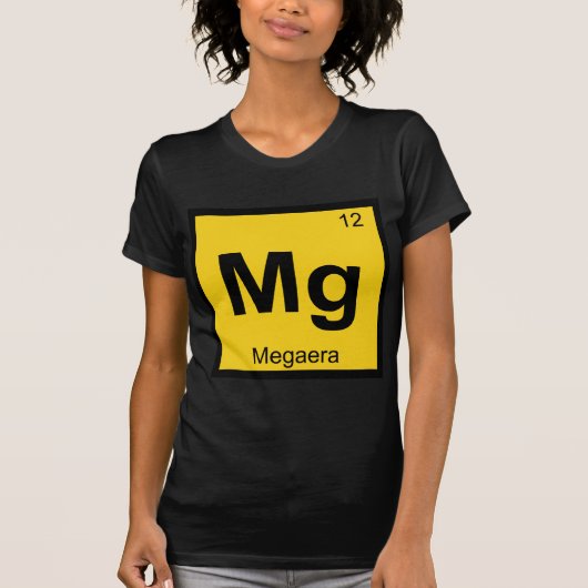 Mg - メガイラ エリニュース 化学周期表 tシャツ (正面)
