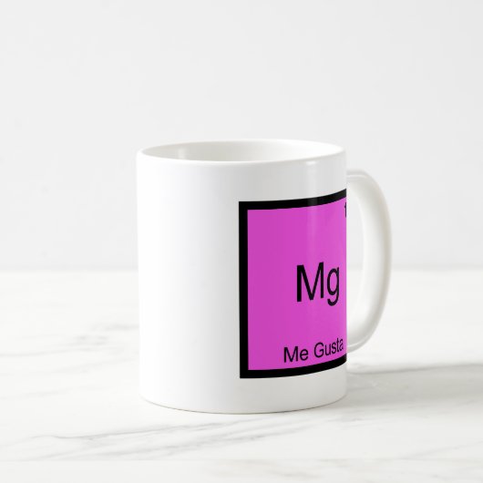 Mg -私Gustaのおもしろいな要素のミーム化学Tシャツ コーヒーマグカップ (正面右)