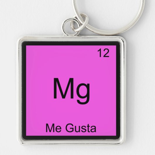 Mg - Me Gusta おもしろ元素 化学ジョーク Tシャツ キーホルダー (正面)