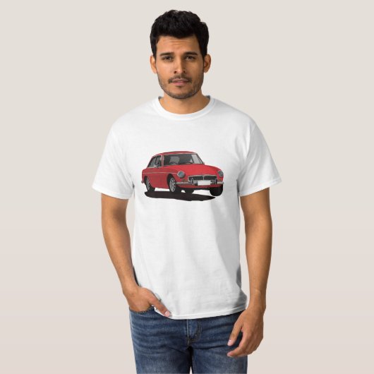 MG MGB GT – 赤 Tシャツ (正面フル)