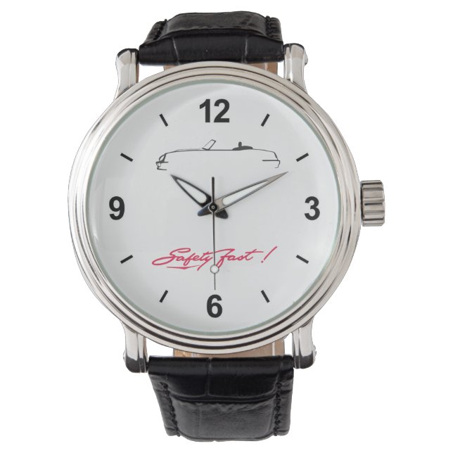 MG RV8 Armbanduhr mit Leder 腕時計 (正面)