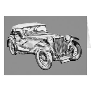 Mg Tcの旧式なスポーツ・カーのイラストレーション