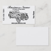 Mg Tcの旧式なスポーツ・カーのイラストレーション 名刺 (正面/裏面)