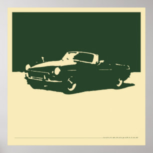 MGB 1971年-クリームの緑を競争させているイギリス ポスター