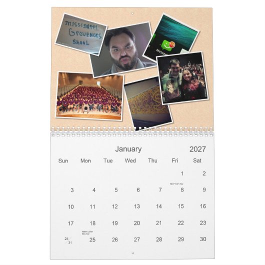 MGS 2012年の顔の毛 カレンダー (1月 2027)