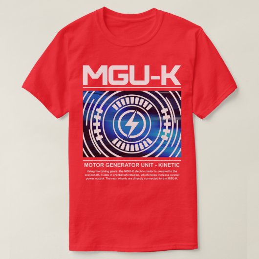 MGUK F1電源ユニット(白文字デザイン) Tシャツ (デザイン正面)