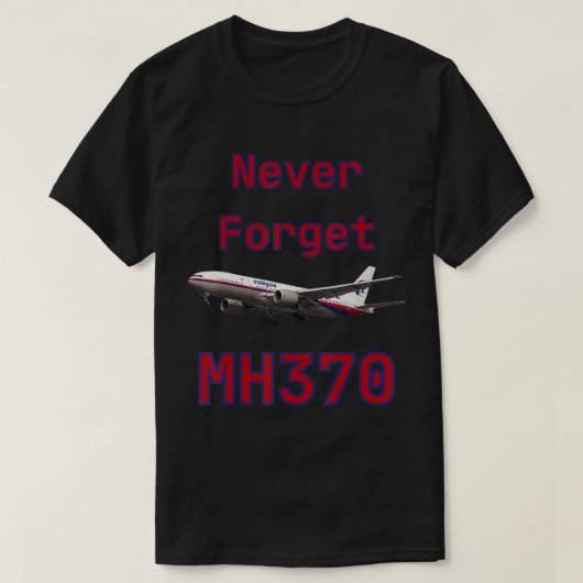 MH370忘れ Tシャツなし Tシャツ (デザイン正面)