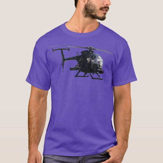 MH6小型鳥ヘリコプター Tシャツ (正面)