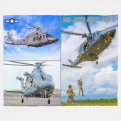 MH-139Aグレーウルフ フリースブランケット (正面(横))