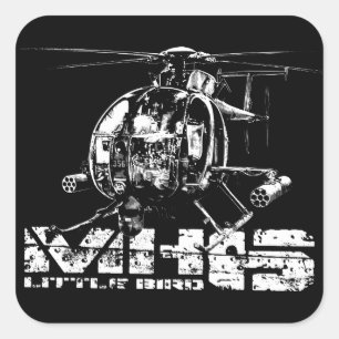 MH-6リトルバードスクエアステッカー スクエアシール