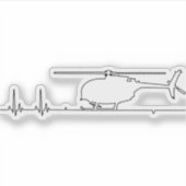 MH-6小鳥ヘリコプターハートビートパルス シール (正面)