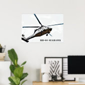 MH-60シーホーク軍隊ヘリコプター ポスター (ホームオフィス)