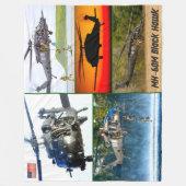 MH-60Mブラックホーク フリースブランケット (正面)