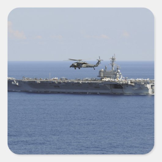 MH-60Sシーホークヘリコプター スクエアシール (正面)