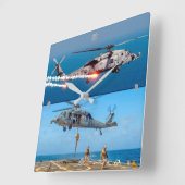 MH-60Sシーホーク スクエア壁時計 (傾斜)