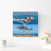 MH-60Sシーホーク スクエア壁時計 (ホーム)