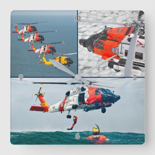 MH-60T JAYHAWK スクエア壁時計 (正面)