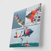 MH-60T JAYHAWK スクエア壁時計 (傾斜)