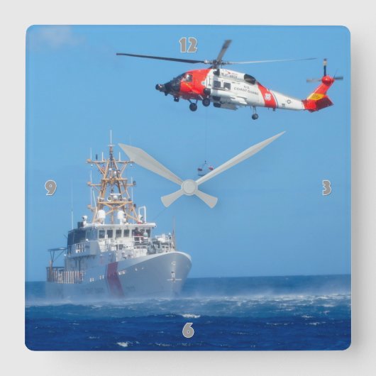 MH-60T JAYHAWK スクエア壁時計 (正面)