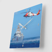 MH-60T JAYHAWK スクエア壁時計 (傾斜)