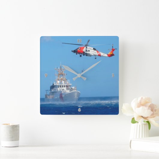 MH-60T JAYHAWK スクエア壁時計 (ホーム)