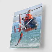 MH-65イルカ スクエア壁時計 (傾斜)