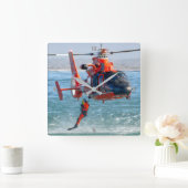 MH-65イルカ スクエア壁時計 (ホーム)