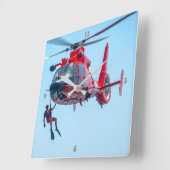 MH-65イルカ スクエア壁時計 (傾斜)