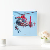 MH-65イルカ スクエア壁時計 (ホーム)