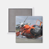 MH-65ドルフィンヘリコプターがアルカタ航空で墜落 マグネット (正面/裏面)