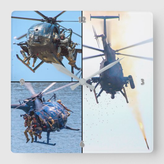 MH/AH-6M小鳥 スクエア壁時計 (正面)