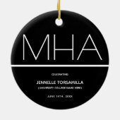 MHA学位の卒業 セラミックオーナメント (裏面)