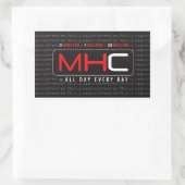 MHC 24-7-365ステッカー 長方形シール (バッグ)