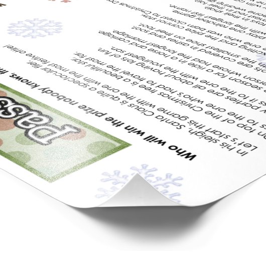 MHDによる賞品クリスマスホリデーパーティーゲームをパス フォトプリント            (角)