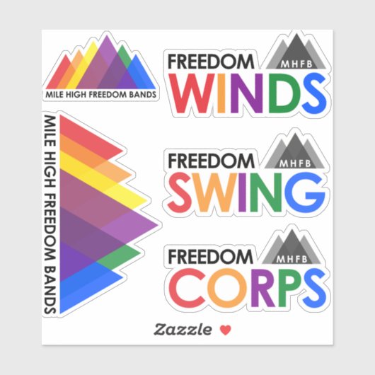 MHFBアンサンブルのロゴ5 – ステッカーセット シール (シート)