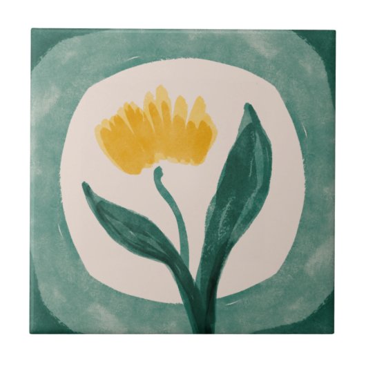 MHN緑と黄色のタイルコレクション タイル (正面)