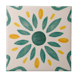 MHN緑と黄色のタイルコレクション タイル