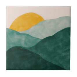 MHN緑と黄色のタイルコレクション タイル