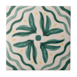 MHN緑と黄色のタイルコレクション タイル