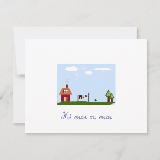 Miの家suの家の家の暖まる招待 招待状 (正面)