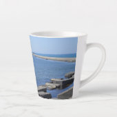 MIのLudington, North Pierhead Light house カフェラテマグ (右)