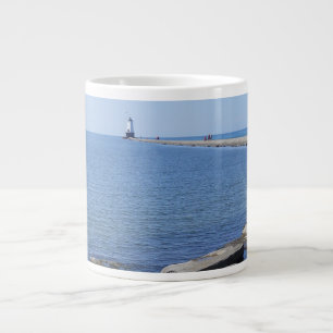 MIのLudington, North Pierhead Light house ジャンボコーヒーマグカップ