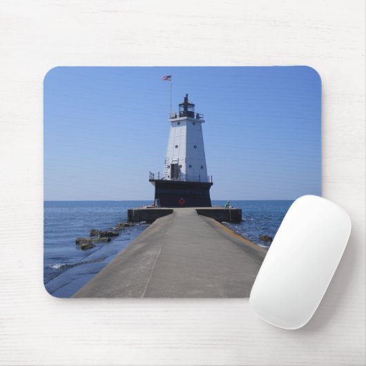 MIのLudington, North Pierhead Light house マウスパッド (マウス)
