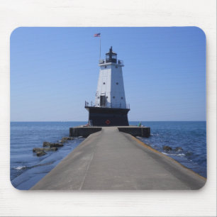 MIのLudington, North Pierhead Light house マウスパッド