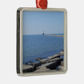 MIのLudington, North Pierhead Light house メタルオーナメント (右)