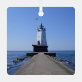 MIのLudington, North Pierhead Light house メタルオーナメント